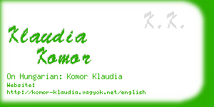 klaudia komor business card
